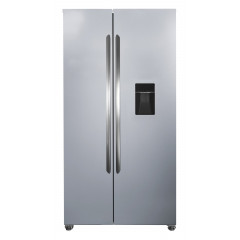 PKM NoFrost Kühlschrank 439L Touch Bedienung Gefrierschrank Holiday Side-by-Side (E, 59,0 cm hoch, silber)
