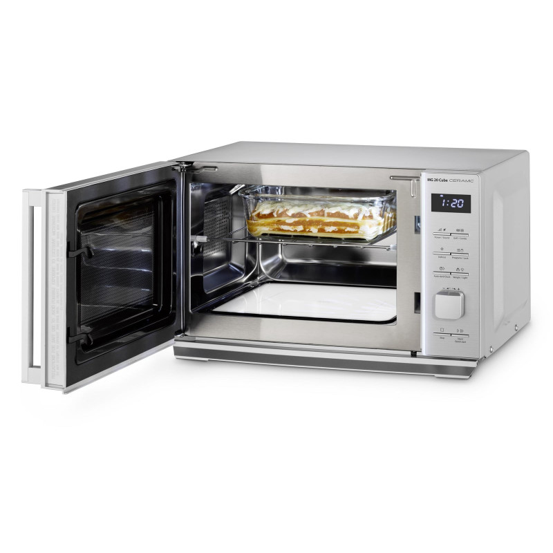 CASO 3325 MG 20 CUBE CERAMIC MIKROWELLE GRILL 20L, Mikrowelle (800 Watt, 20 l Garraum-Volumen, Grillfunktion)