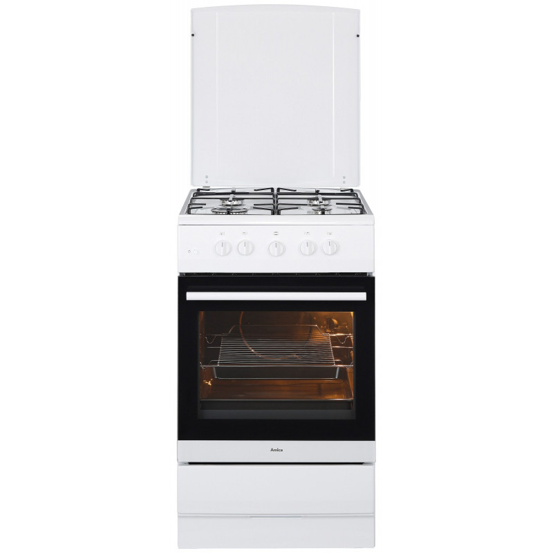 Amica Gas-Standherd »507GG5.23ZpQ(W)SHGG 11559 W« Klassisches Kochen mit direkter Gasflamme und vertrauter Bedienung