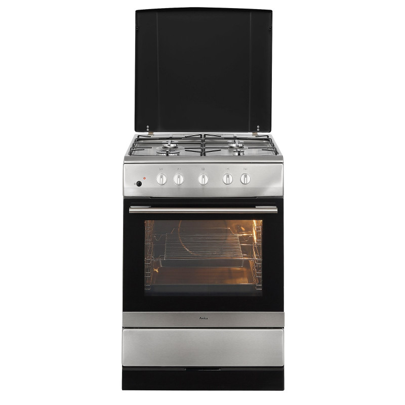 Amica Gas-Standherd »6017GG5.33ZpDNQ(Xv)SHGG 11668 E« Klassisches Kochen mit direkter Gasflamme und vertrauter Bedienung