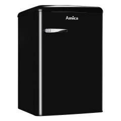 AMICA KS 15614 S Retro Edition Kühlschrank (108 l, E, 860 mm hoch, Schwarz)