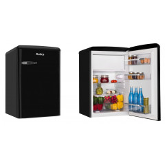 AMICA KS 15614 S Retro Edition Kühlschrank (108 l, E, 860 mm hoch, Schwarz)