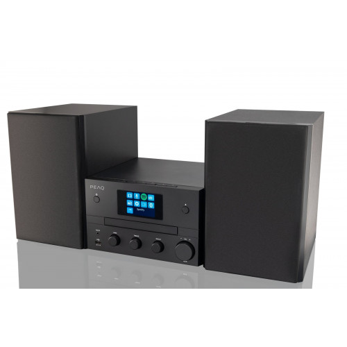 PEAQ PMS 400 Micro Hifi System mit DAB+/FM Tuner (Schwarz)