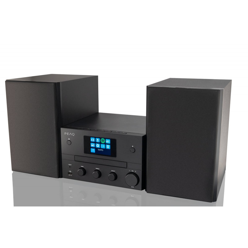 PEAQ PMS 400 Micro Hifi System mit DAB+/FM Tuner (Schwarz)