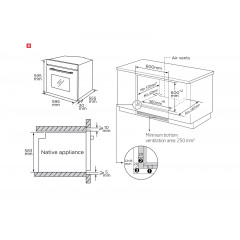 KOENIC KBO 331 M A, 70-Liter-Einbau-Elektrobackofen (Einbaugerät, 70 l, 62,0 cm breit)