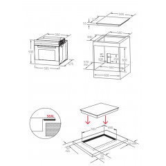 KOENIC KBC 2331 A, Eingebautes Kochset (Elektrokochfeld, A, 70 l)