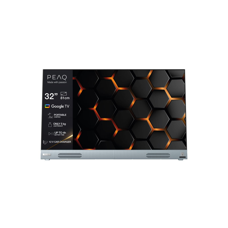 PEAQ PTV 32GH-5024C-BL Portable LED TV (Flat, 32 Zoll / 80 cm, HD-ready, SMART TV)