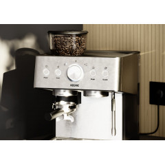 KOENIC KEM 21524 M Espressomaschine Edelstahl/Schwarz