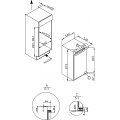 KOENIC KBR 8811 D DOD Kühlschrank (135 l, D, 871 mm hoch, Weiß)