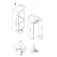 KOENIC KBR 12211 E DOD Einbaukühlschrank (197 l, E, 1221 mm hoch, Weiß )