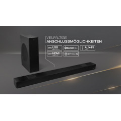 PEAQ PEB 512, Soundbar, Schwarz