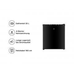 OK. OFZ 061 D B Gefrierschank (D, 33 l, 515 mm hoch)