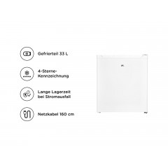 OK. OFZ 061 E W Kompakt-Gefrierschrank (D, 33 l, 50,8 cm hoch)
