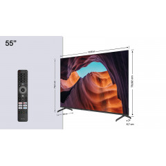 PEAQ PTV 55GQU-5025C TV (Flat, 55 Zoll / 139,0 cm, QLED 4K, SMART TV)