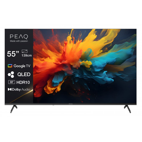 PEAQ PTV 55GQU-5025C TV (Flat, 55 Zoll / 139,0 cm, QLED 4K, SMART TV)