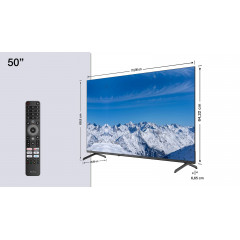 PEAQ PTV 50GQU-5025C Google QLED UHD TV (Flat, 50 Zoll / 126,0 cm, QLED 4K, SMART TV)
