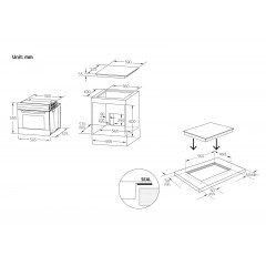 KOENIC KBC 2411 A1 Einbaukochfeld, Einbaukochset (Elektrobackofen & Cerankochfeld) (Glas, A+, 70 l)