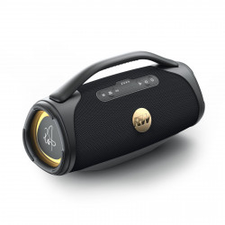 PEAQ ICONIC Vibe 4 - PPA 700-RW Bluetooth Lautsprecher, Schwarz mit goldenen Features, Wasserfest