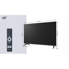 PEAQ PTV 43GU-5025T Google UHD TV (Flat, 43 Zoll / 108 cm, UHD 4K, SMART TV)
