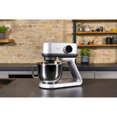 KOENIC KKM-TR 135525 Küchenmaschine Silber (Rührschüsselkapazität: 5,5 l, 1300 Watt)