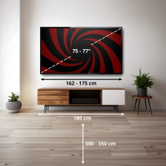 PEAQ PTV 75GQU-5025C AG TV (Flat, 75 Zoll / 189,0 cm, QLED 4K, SMART TV)