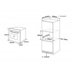 KOENIC KBO 531 B A, 70-Liter-Einbau-Elektrobackofen (Einbaugerät, 70 l, 59,4 cm breit)