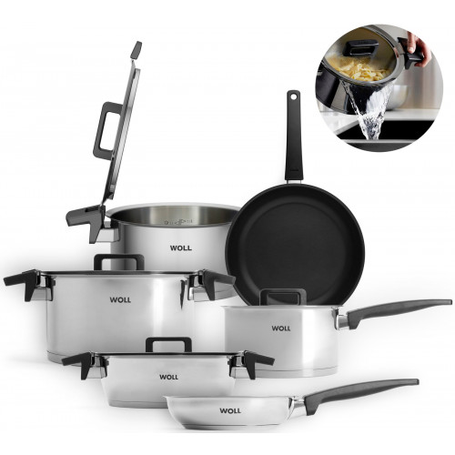 WOLL Topf-Set »Concept« Set, Kochtopf 20/24cm, Bratentopf 24cm, Stieltopf 18cm, Bratpfanne 20/28cm, 10 Stk. tlg. Edelstahl 18/10