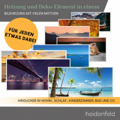 HEIDENFELD HF-HP105 Wasserfall1 | Infrarotheizung (1000 Watt, Raumgröße: 25 m²)