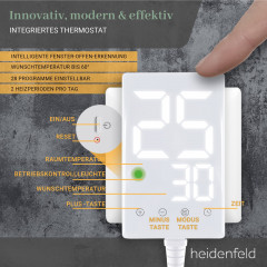 HEIDENFELD HF-HP105 Wasserfall1 | Infrarotheizung (1000 Watt, Raumgröße: 25 m²)
