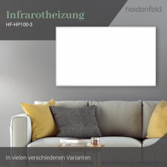 HEIDENFELD HF-HP100-3 | Infrarotheizung (800 Watt, Raumgröße: 19 m²)