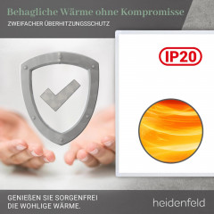 HEIDENFELD HF-HP100-3 | Infrarotheizung (800 Watt, Raumgröße: 19 m²)