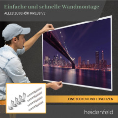 HEIDENFELD HF-HP105 Strand1 | Infrarotheizung (800 Watt, Raumgröße: 19 m²)
