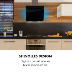 Klarstein Helena 60 Dunstabzugshaube 595 m³/h LED-Display Schwarz