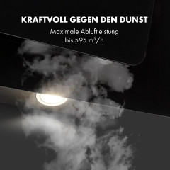 Klarstein Helena 60 Dunstabzugshaube 595 m³/h LED-Display Schwarz