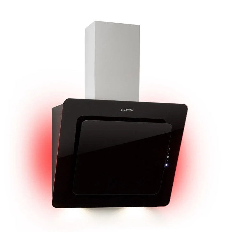 Klarstein Helena 60 Dunstabzugshaube 595 m³/h LED-Display Schwarz