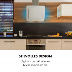 Klarstein Helena 60 Dunstabzugshaube 595 m³/h LED-Display Weiß