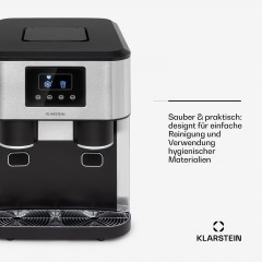 KLARSTEIN Eiszeit Crush Eiswürfelmaschine (150 Watt, Silber)