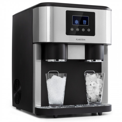 KLARSTEIN Eiszeit Crush Eiswürfelmaschine (150 Watt, Silber)
