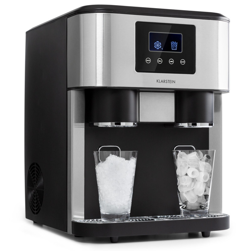 KLARSTEIN Eiszeit Crush Eiswürfelmaschine (150 Watt, Silber)