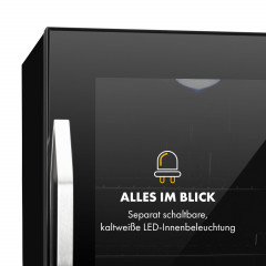 KLARSTEIN Beersafe M Mini-Kühlschrank (C, 55,20 cm hoch, Schwarz)