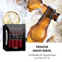 KLARSTEIN Beersafe M Mini-Kühlschrank (C, 55,20 cm hoch, Schwarz)