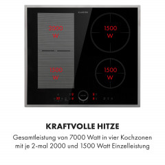 KLARSTEIN Delicatessa 60 Hybrid Prime Induktions-Kochfeld (59 cm breit, 4.00 Kochfelder)