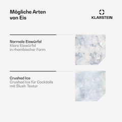 KLARSTEIN Icefestival Cube Eiswürfelmaschine (195 Watt, Edelstahl)