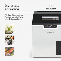 KLARSTEIN Icefestival Cube Eiswürfelmaschine (195 Watt, Edelstahl)