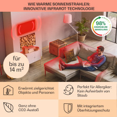 KLARSTEIN Wonderwall Air Art Smart 700W Infrarotheizung (700 Watt, Raumgröße: 14 m²)