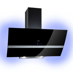 Klarstein Clara 90 Dunstabzugshaube Glas 509 m³/h Touch Ambiente-Licht Schwarz Klarstein Clara 90 Dunstabzugshaube Glas 509 m³/h Touch Ambiente-Licht Schwarz