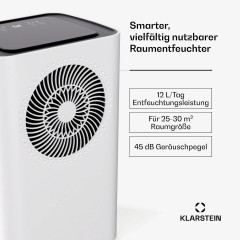 CircleDry Smart 12 L Luftentfeuchter | 12L/Tag | 260 W | 25–30m² | WiFi | Timer | Filter