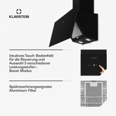 KLARSTEIN Laurel, Dunstabzugshaube (90 cm breit, 34 cm tief)