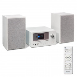 MEDION® LIFE P85003 Micro-Audio-System weiß, Internet/DAB+/PLL-UKW Stereo-Radio mit je 40 Senderspeichern, 2,8'' TFT-Farbdisplay, Bluetooth® 5.0, CD-Player, WLAN, USB, 2 x 15 RMS