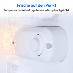 MEDION® LIFE Kühlschrank mit Eiswürfelfach MD 37690 Weiss, 90 L Gesamt-Nutzinhalt (Kühlteil 80 L & Eiswürfelfach 10 L), wechselbarer Türanschlag, geringer Geräuschpegel
